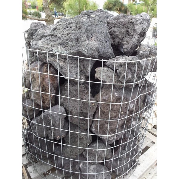 Lava, melna, skaldīta, 20–40 cm, kg